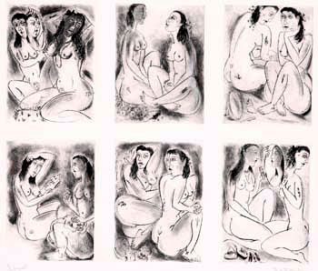 Drypoint of a nude women by contemporary Indian Artist Fawad Tamkanat