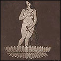 Etching of a nude woman by Indian Artist Nabanita Chakraborthy