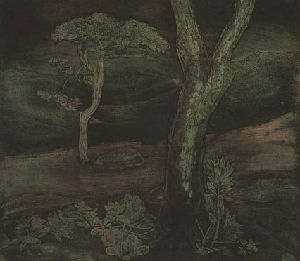 Etching & Aquatint of nature by Indian Artist Ananthiah