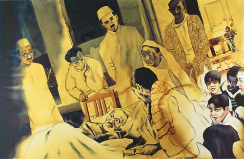 Limited Edition Reproduction of Re-imagining Bapu by Contemporary Indian Artist Atul Dodiya