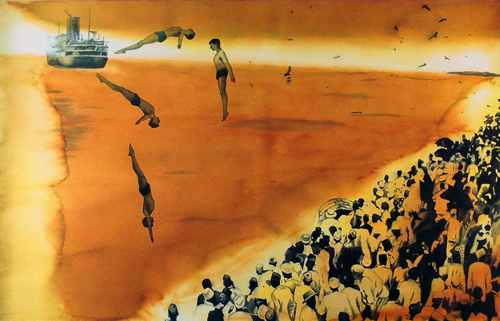 Limited Edition Reproduction of Re-imagining Bapu by Contemporary Indian Artist Atul Dodiya