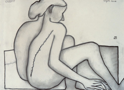 Limited edition prints A serigraph of Narrative nudes and erotic by contemporary Indian Artist Jogen Chowdhury.