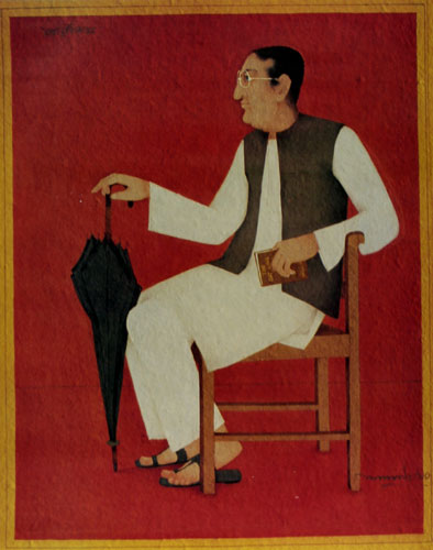 Offset Prints of figurative men by modern Indian Artist Lalu Prasad Shaw.