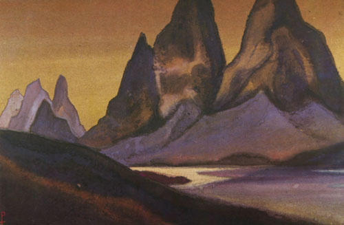 Offset Prints of still life in landscape by Modern International Artist Nicholas Roerich.