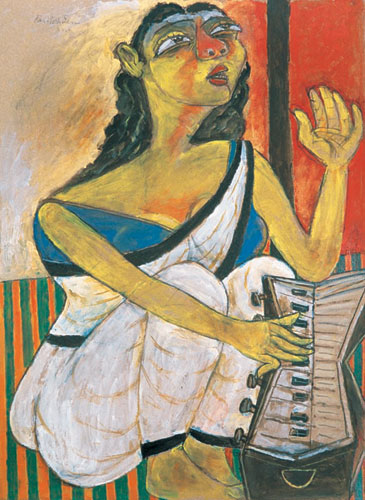 Numbered edition prints of figurative women by modern Indian Artist Paritosh Sen.