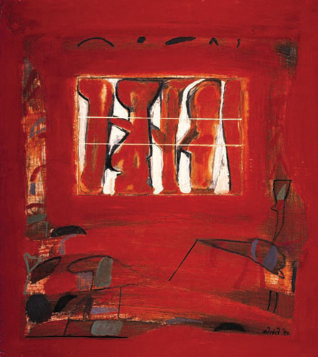 Signed edition reproductions of An Abstract by contemporary Indian Artist Prabhakar Kolte.