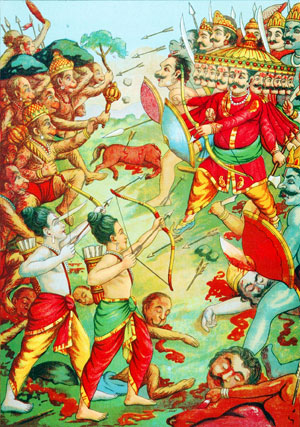 Open Edition Prints of narrative mythology by Indian Artist Ravi Varma Press.
