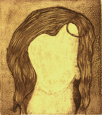 Etching by contemporary Indian Artist T. R. Sunil Lal