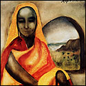 Limited edition reproductions of figurative women by modern Indian Artist Anjolie Ela Menon.