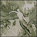 Etching of a fantasy by contemporary Indian Artist Gouri Vemula