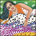 Numbered edition prints of narrative women by contemporary Indian Artist Nayanaa Kanodia.