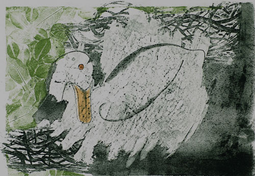 Art Intaglio: Lithograph: Abdul Salam: Gander