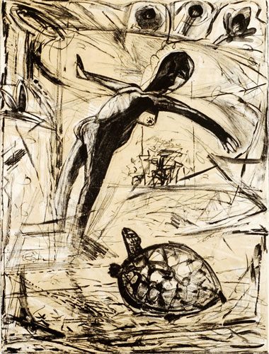 Art Intaglio: Planography: Ajit Seal: Untitled
