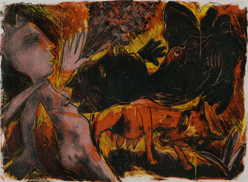 Art intaglio: Lithograph: Ajit Seal: Untitled