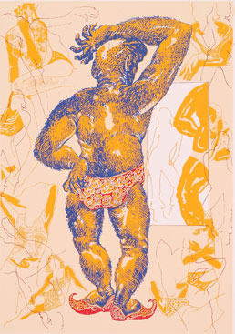 Planographic print by Indian Artist Arghyapriya Majumdar