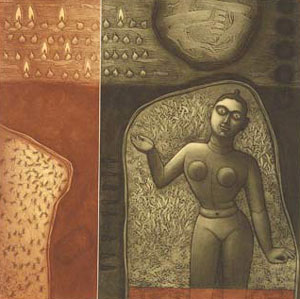 Etching of Indian Gods and Goddesses by contemporary Indian Artist Atin Basak
