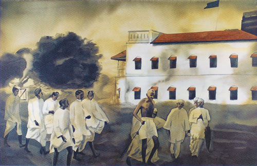 Limited Edition Reproduction of Re-imagining Bapu by Contemporary Indian Artist Atul Dodiya