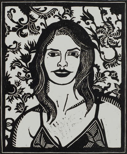 Art Intaglio: Woodcut: Champa Sharath: Portrait