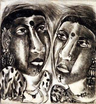 Original print by contemporary Indian Artist Fawad Tamkanat