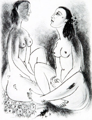 Nudes & erotic in original print by contemporary Indian Artist Fawad Tamkanat
