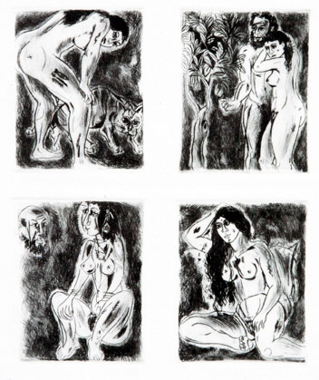 Nudes & erotic by contemporary Indian Artist Fawad Tamkanat using drypoint as a medium