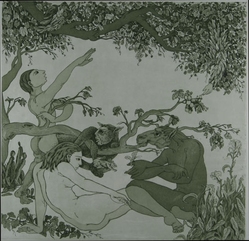 Nudes & erotic by contemporary Indian Artist Gouri Vemula using etching as a medium