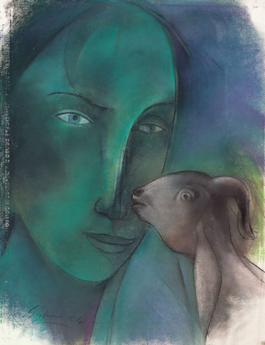 Limited edition reproductions of figurative portrait by contemporary Indian Artist Gurcharan Singh.