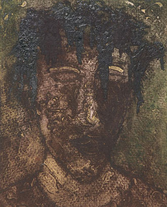 Collograph by contemporary Indian Artist S.L.Jagdeesh