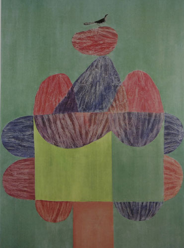 Offset Prints of an Abstract by modern Indian Artist J.Swaminathan.