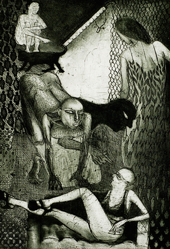 Art Intaglio: Etching: Kalyan Roy: Untitled