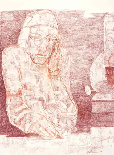 Numbered edition reproductions of narrative men by modern Indian Artist Krishen Khanna.