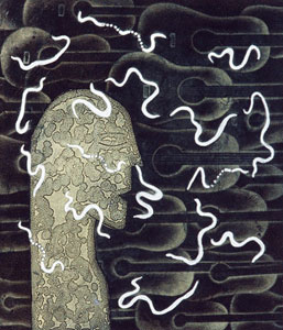 Graphic Print by contemporary Indian Artist Lwihwr Lwihwr Mushahary