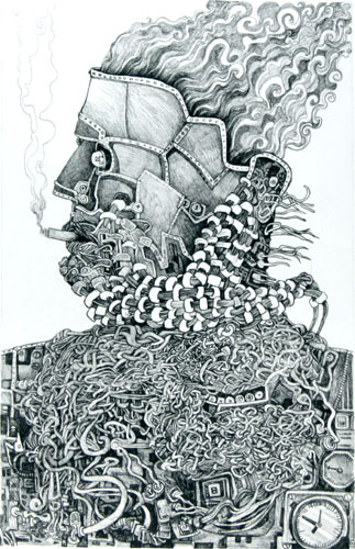 Graphic print by Indian Artist Manjula Padmanabhan