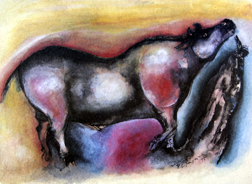 Numbered edition prints of figurative domestic animals by modern Indian Artist Piraji Sagara.