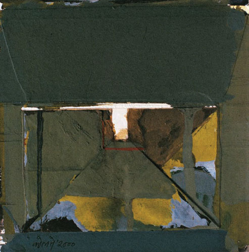 Signed edition reproductions of An Abstract by contemporary Indian Artist Prabhakar Kolte.
