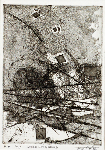 Art Intgalio: Etching: Prafulli Vartak: Sugar Lift Ground