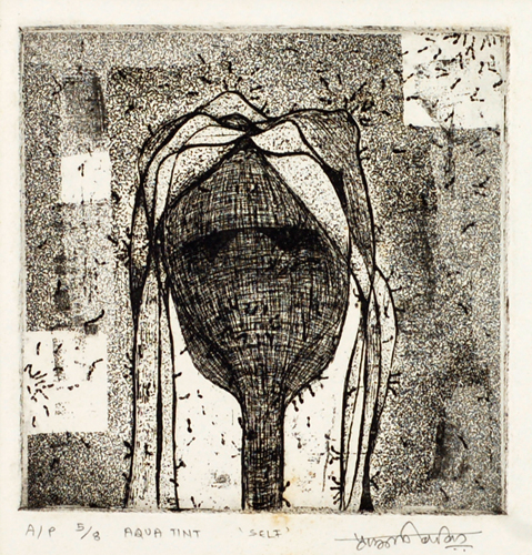 Art Intaglio: Aquatint: Prafulli Vartak: Self