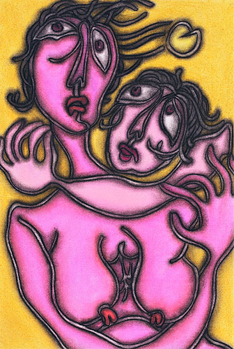 Nudes & erotic in giclee by contemporary Indian Artist Prokash Karmakar