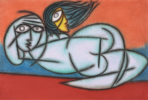 Nudes & erotic in giclee by contemporary Indian Artist Prokash Karmakar