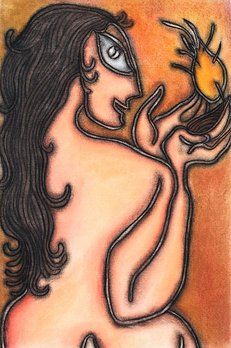 Nudes & erotic in giclee by contemporary Indian Artist Prokash Karmakar