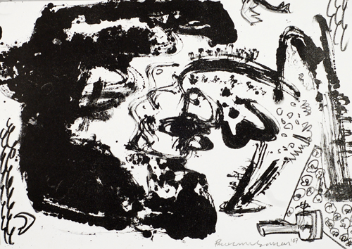 Art Intaglio: Lithograph: Prosun Sarkar: Untitled