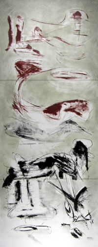 Abstract in lithograph by contemporary Indian Artist Rajesh Ambalkar