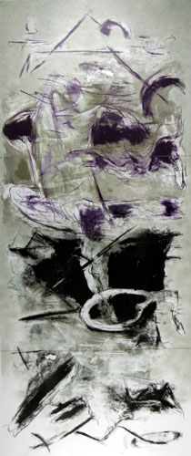 Abstract in lithograph by contemporary Indian Artist Rajesh Ambalkar