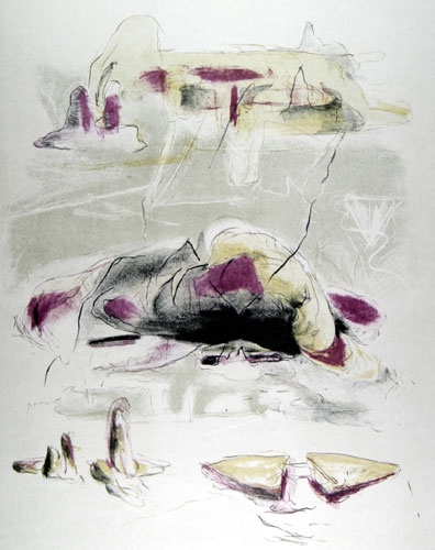 Abstract in lithograph by contemporary Indian Artist Rajesh Ambalkar