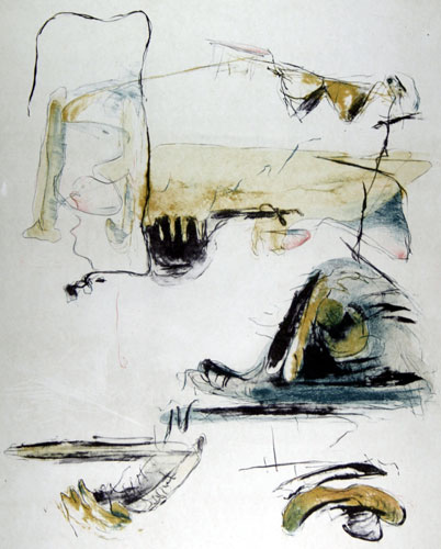 Abstract in lithograph by contemporary Indian Artist Rajesh Ambalkar