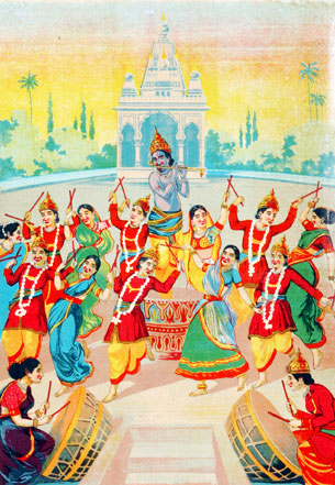 Oleograph Prints of narrative mythology by Indian Artist Ravi Varma Press.