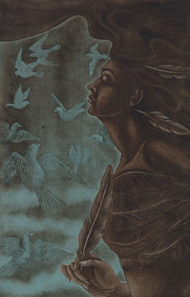 Original Print by contemporary Indian Artist Ravindra Shankar Roy