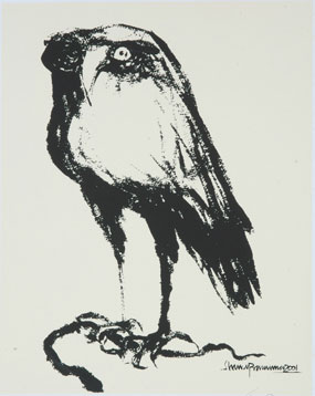 Birds in serigraph by contemporary Indian Artist Shuvaprasanna