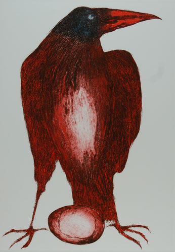 Birds in Etching by contemporary Indian Artist Shuvaprasanna