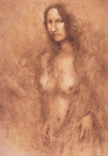 Signed edition prints of figurative nudes and erotic by modern Indian Artist Suhas Roy.